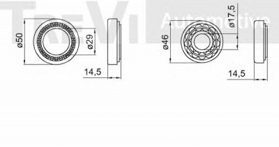 TREVI AUTOMOTIVE wb2139 -  Комплект подшипника ступицы колеса
